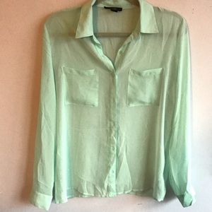 Forever 21 gauzy button down shirt size medium